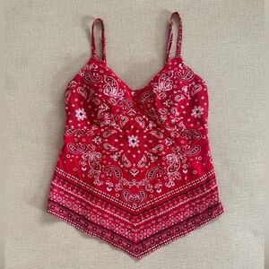 No Boundaries Scarlet Paisley Camisole